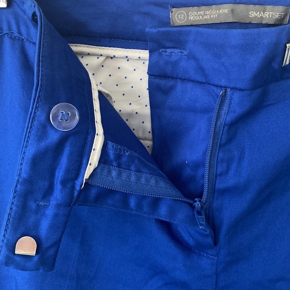 Smart Set Straight Leg Pant Blue Ankle/Cropped Size 12 - Picture 4 of 4